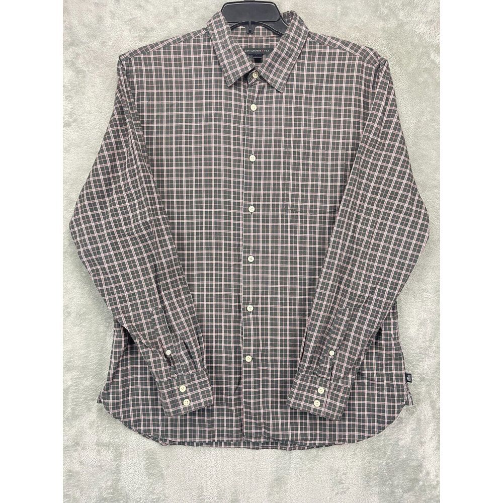 John Varvatos Men's Shirt Size Large Multicolor Plaid Long Sleeve‎ Button Up